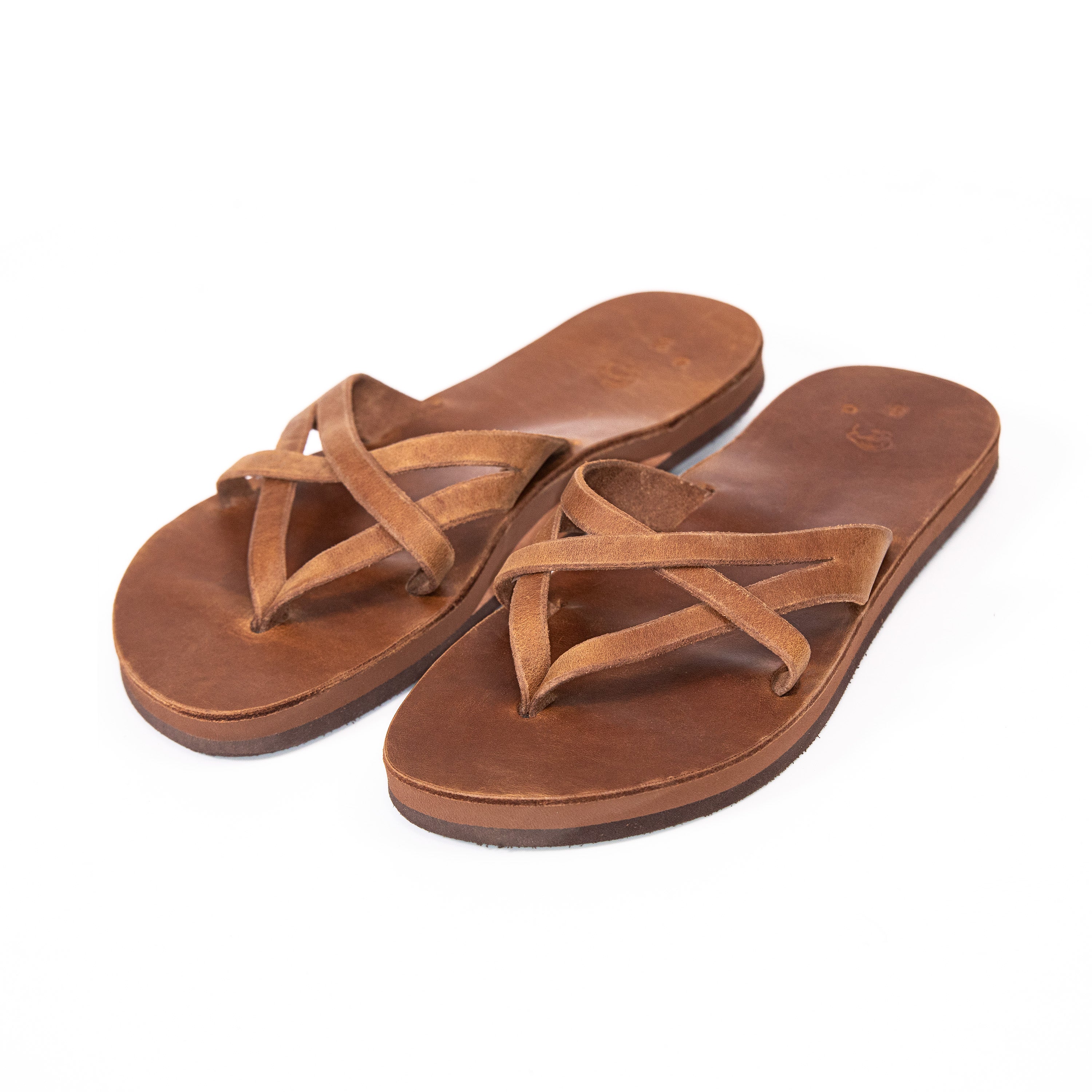 Real leather flip online flops